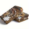 1pc Wolf patterned flannel blanket, thickened and warm, suitable for all seasons, camping, office, and dormitory covers