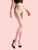 Sexy Women Stripe Thin Elastic Oil Glossy Shiny Stockings Sheer See Through Sexy Tights Open Crotch Maid Shaping Pantyhose