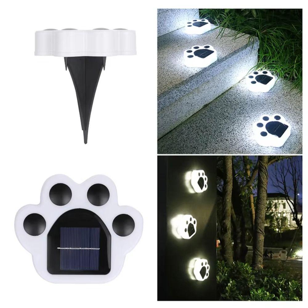 Solar Powered Solar Garden Light Decoration IP65 Waterproof LED Lawn Light LED Lighting Animal Paw Print Buried Lights