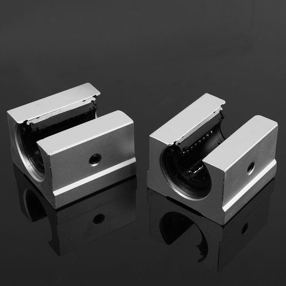 4pcs SBR16UU Linear Motion Bearing, 16mm Aluminum Alloy Bearing Block Plated for CNC Router Silent