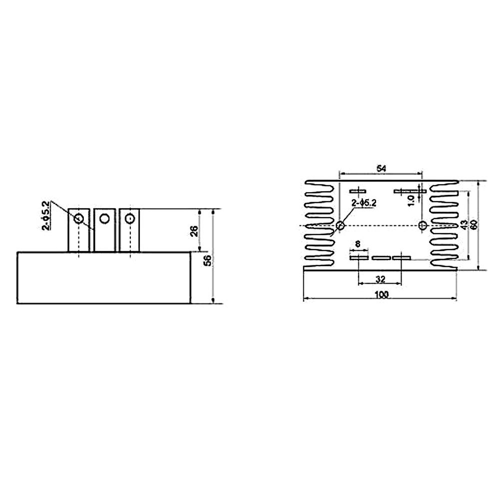 QL100A 1200V Rectifier Bridge Single Phase Resin Packed Large Power Rectifier Module