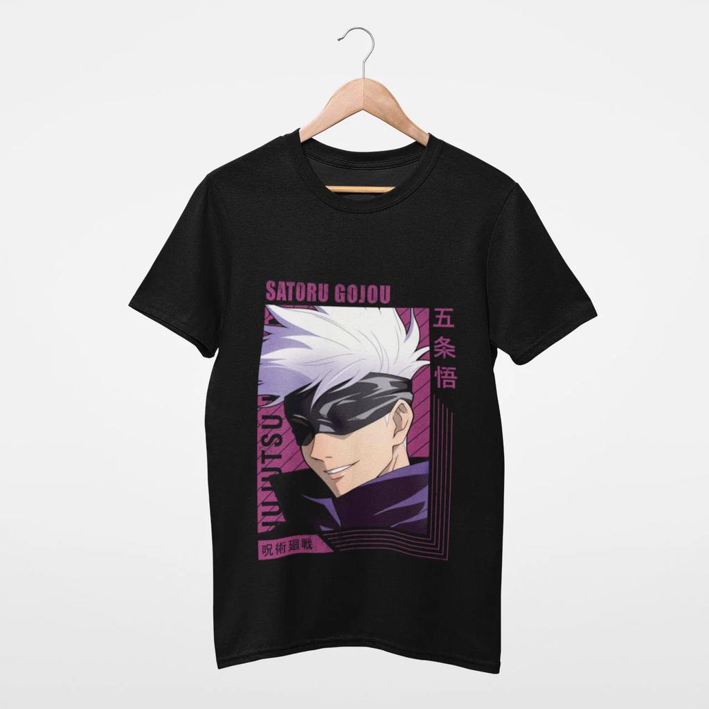 Anime Jujutsu Kaisen Satoru Gojo Graphic TShirt 100Cotton Oversized Shirt Unisex Y2k Unisex Short Sleeve ONeck 2026 High Quality