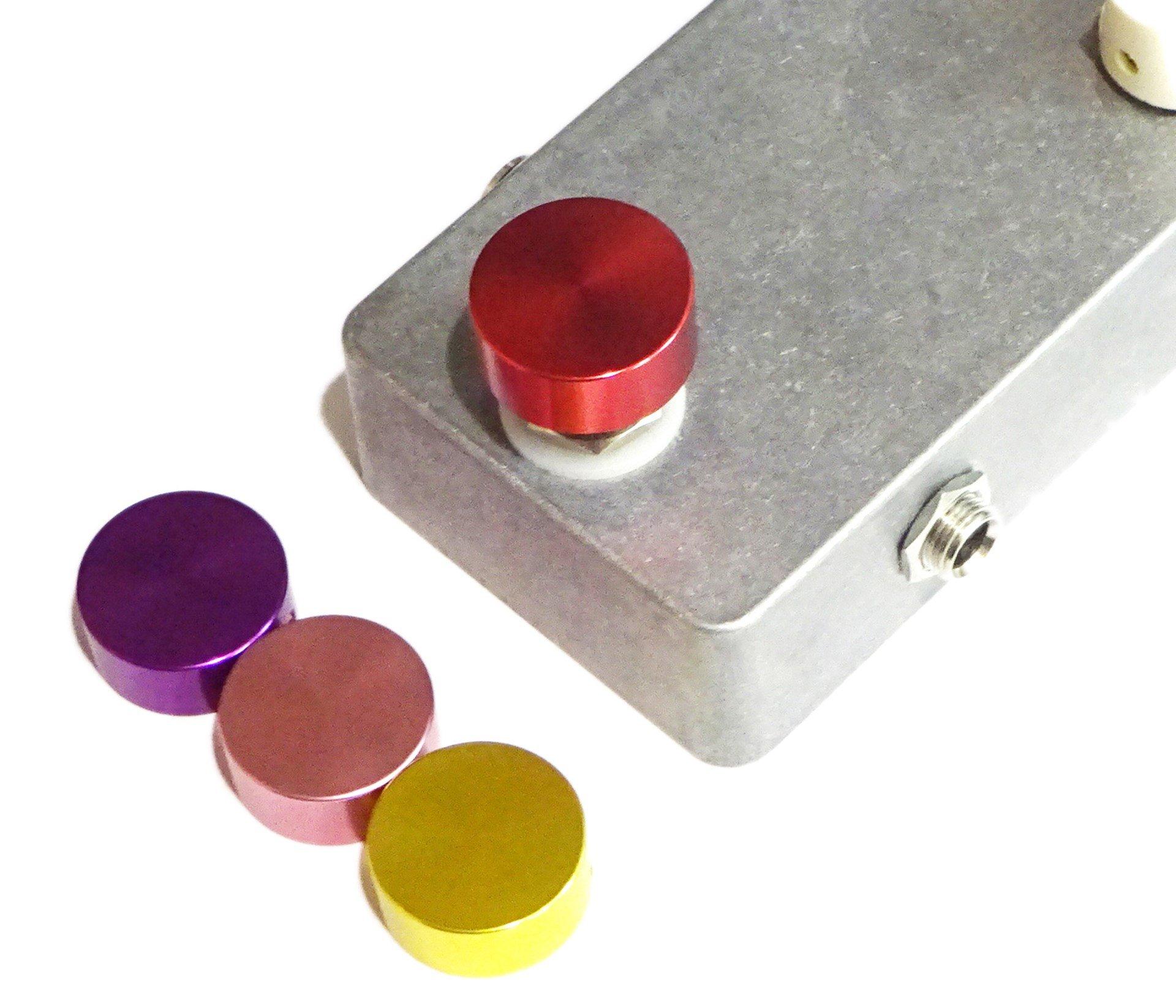 

Effector Foot Switch Hat Switch Cap Foot Cover Aluminum 4 Color Set [F.S.T.A.] (Red, Yellow, Pink, Purple) FSWA-4C-RdYlPiPp