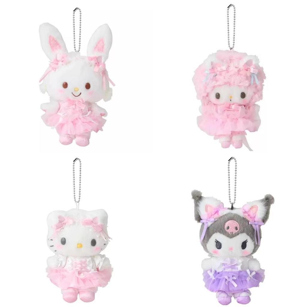 Hello Kitty Ballet Pluche Sleutelhanger Met Kanten Strik Voor Kinderen En Verzamelaars