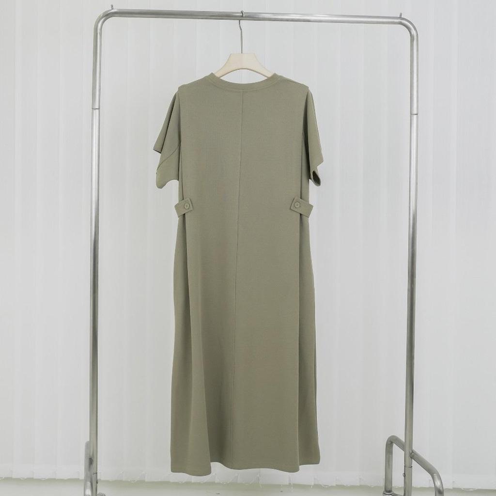 Women's Plus Size Korean Style Summer Casual Dress - Loose, Slimming, Short Sleeve