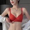 Übergröße Damen Nahtloser Push-Up BH Lässig Einfarbig Basic Bralette Bequeme Kabellose Unterwäsche