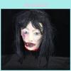 Ghost Head Halloween Scene Decor With Latex Material For Spooky Haunted House Events