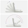 Adjustable Floor Chair White Faux Leather