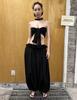 Gimmideoyeong G_Lace Knit Balloon Pants / Black