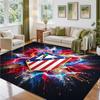 Atletico Madrid Design Kristall-Samt-Teppich Weich Dekorative Matte für Schlafzimmer Eingang