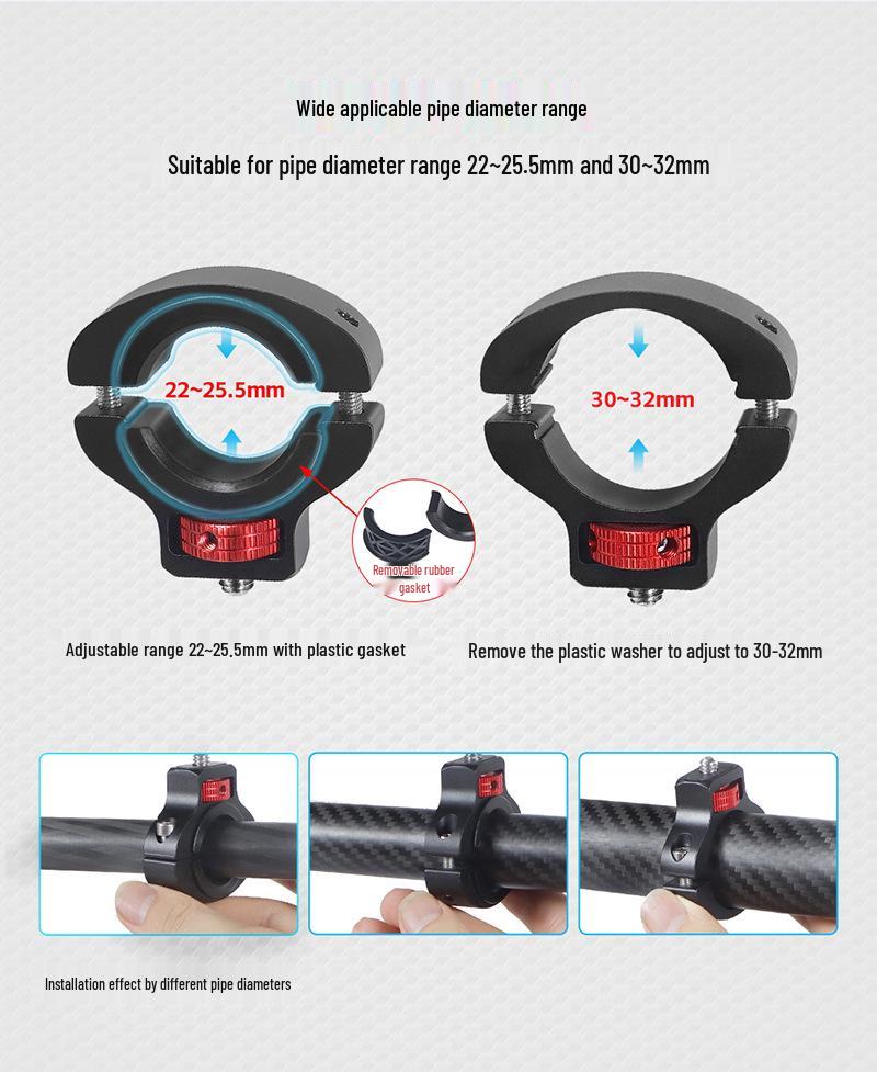 Bicycle Handlebar Mount for OSMO360/Insta/GoPro - 1/4" Tube Clamp