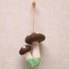 Adorable Mushroom Shape Cartoon Phone Charm Keychain Pendant Fashion Phone Pendant for Students Youthful Women Present