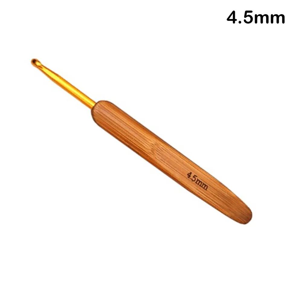 Handicraft Bamboo Wooden Crochet Hooks Small Size Long Bamboo Handle Crochet Knitting Crochet DIY Sewing Accessories