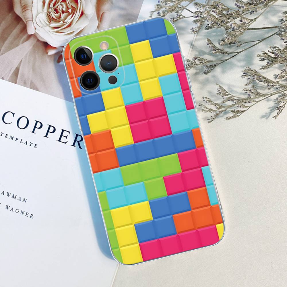 

Vintage Game T-Tetris Fit For IPhone 16 15 Promax Phone Case IPhone 14 11 12 High End 13 Pro Silicone iPhone 14 pro