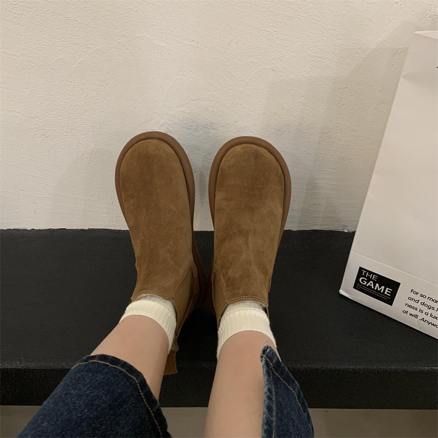 

Детские зимние ботинки, новинки осени и зимы 2024 года, теплые хлопковые ботинки с утолщенным флисом 35 коричневый