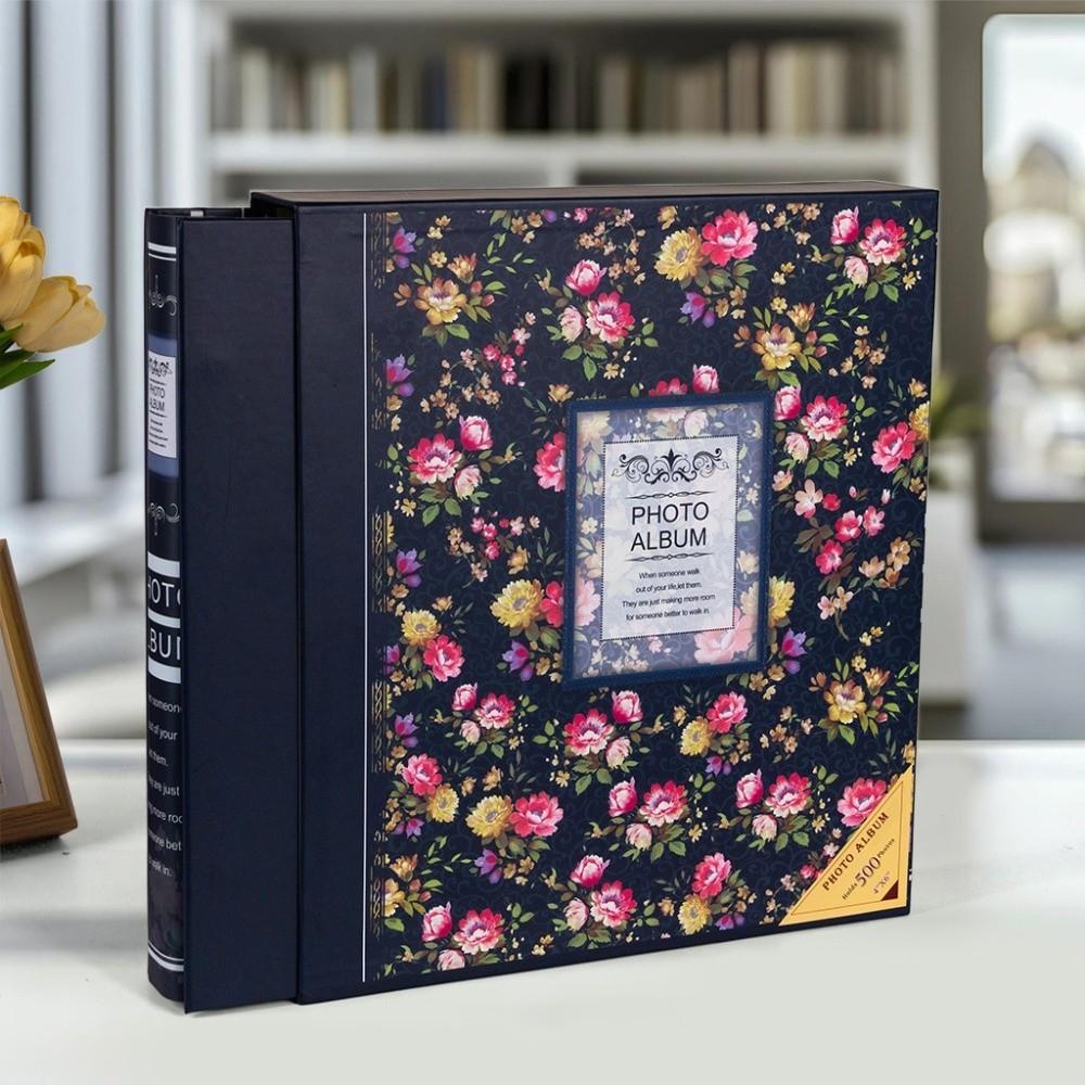6 Zoll 500 Taschen Scrapbook-Album Laminierte Einsteck-Fotoalben Fotoaufbewahrung Aufbewahrung für Zuhause