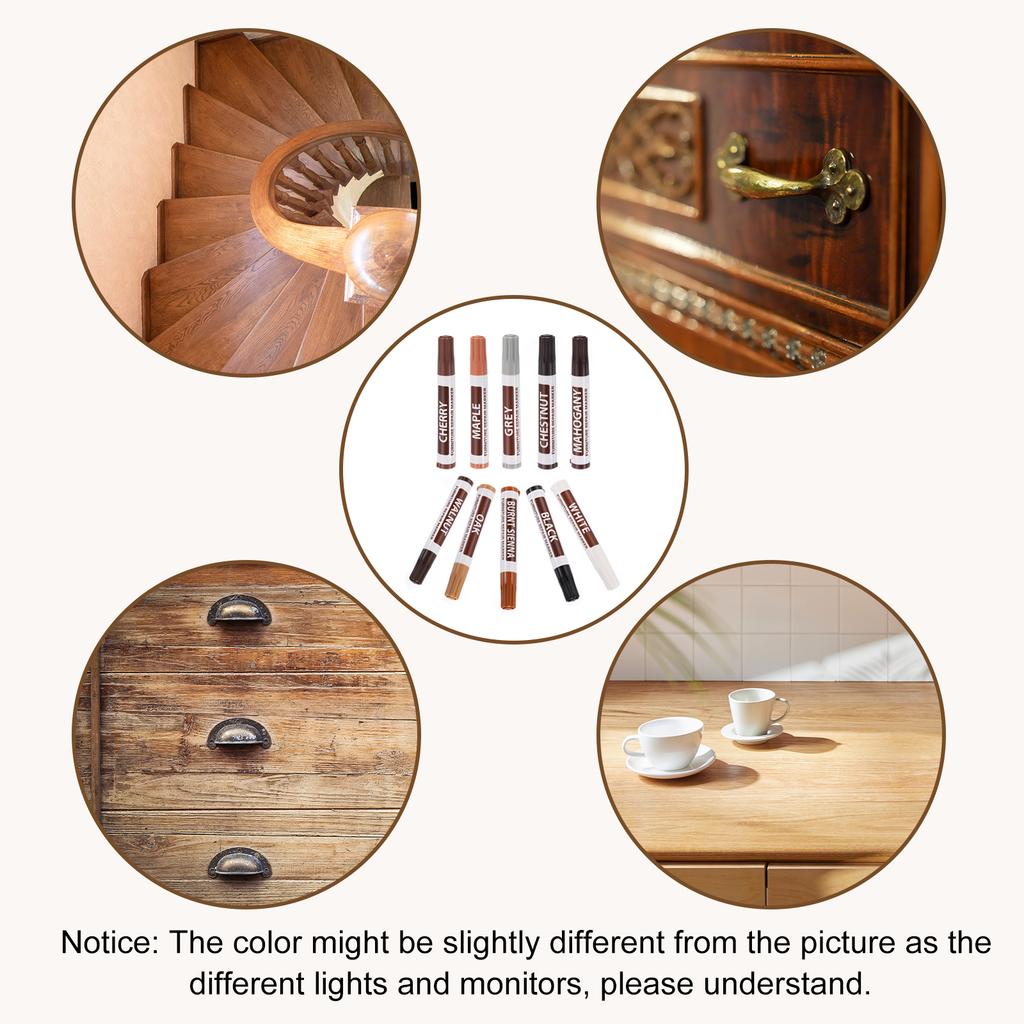 2-12Pcs Furniture Repair Pens Touch Up Filler Sticks Oil Based Paint Markers Wood Floors Scratches Patch Paint Pen and Crayons