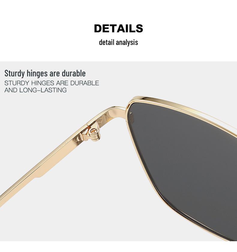 Men's Retro Large Frame Anti-UV Sunglasses for Driving