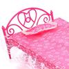 Dollhouse Display Model Mini Delicate Plastic Exquisite Furniture Model Single Bed for Kids