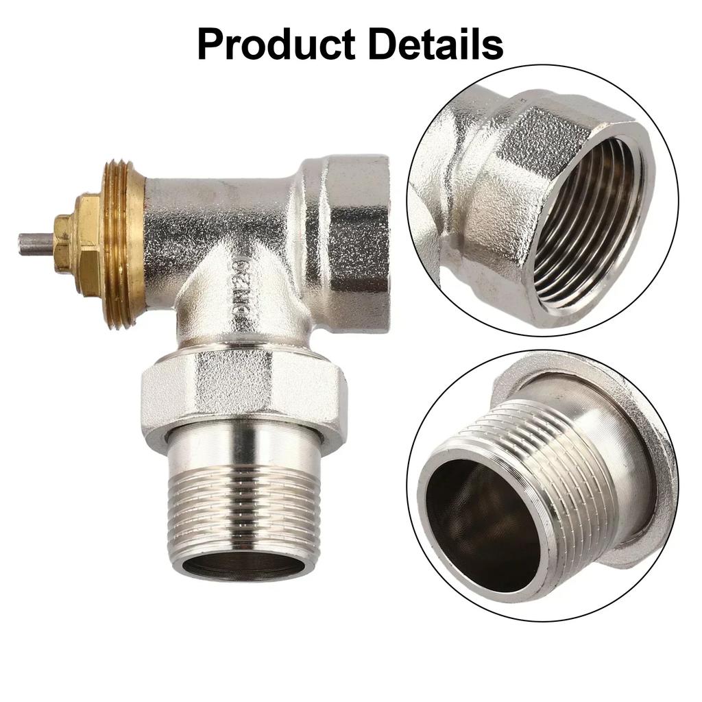 Brass Angle Valve Thermostatic Regulating Valve Brass Thermostatic Angle Valve DN15/DN20 with Adjustable Temperature Features