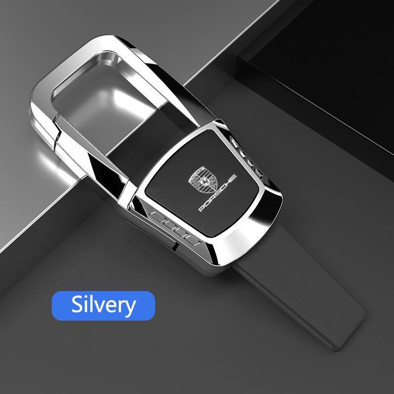 Car Badge Keychain Zinc Alloy Keyring Chain Pendant For Porsche 911 718 Taycan Panamera Cayenne Macan Boxster Cayman Pajun 918 RT9