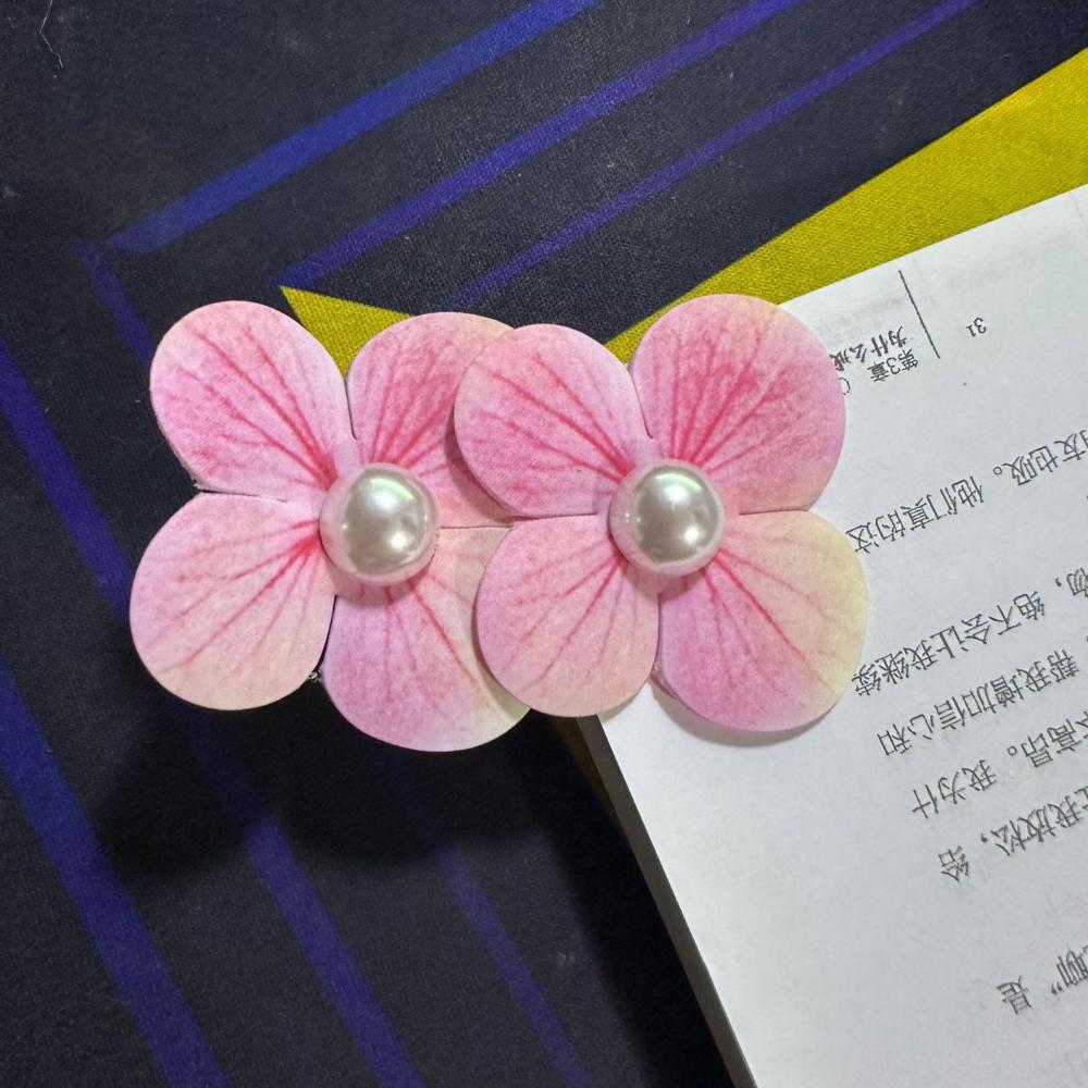 Simulation Butterfly Orchid Flower Hair Clip Orchid Flower Duckbill Clip Bohemia Headwears  Girl
