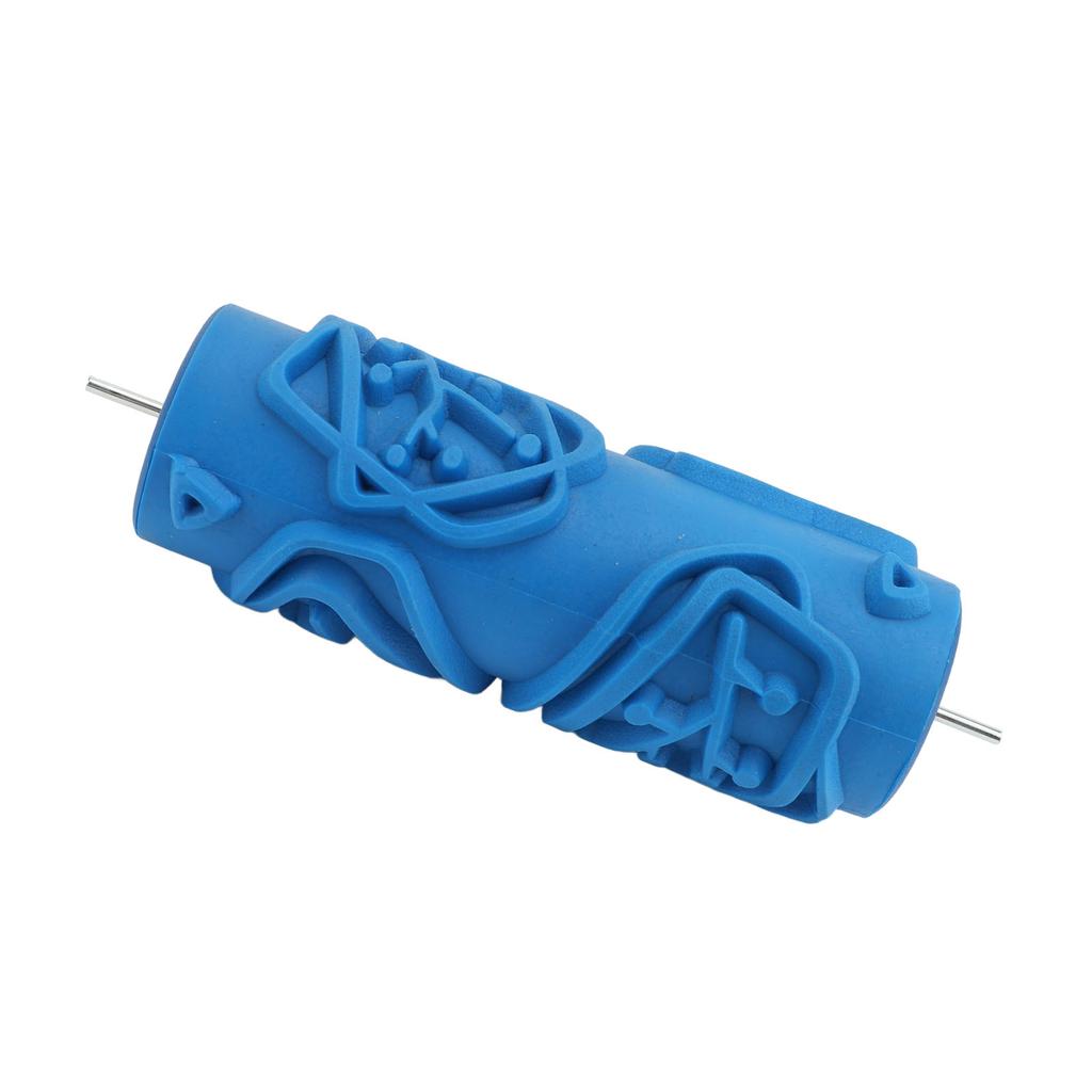 Pattern Paint Roller Soft Rubber Head for Walls Ceiling Decorative Texture Tool Blue 105Y