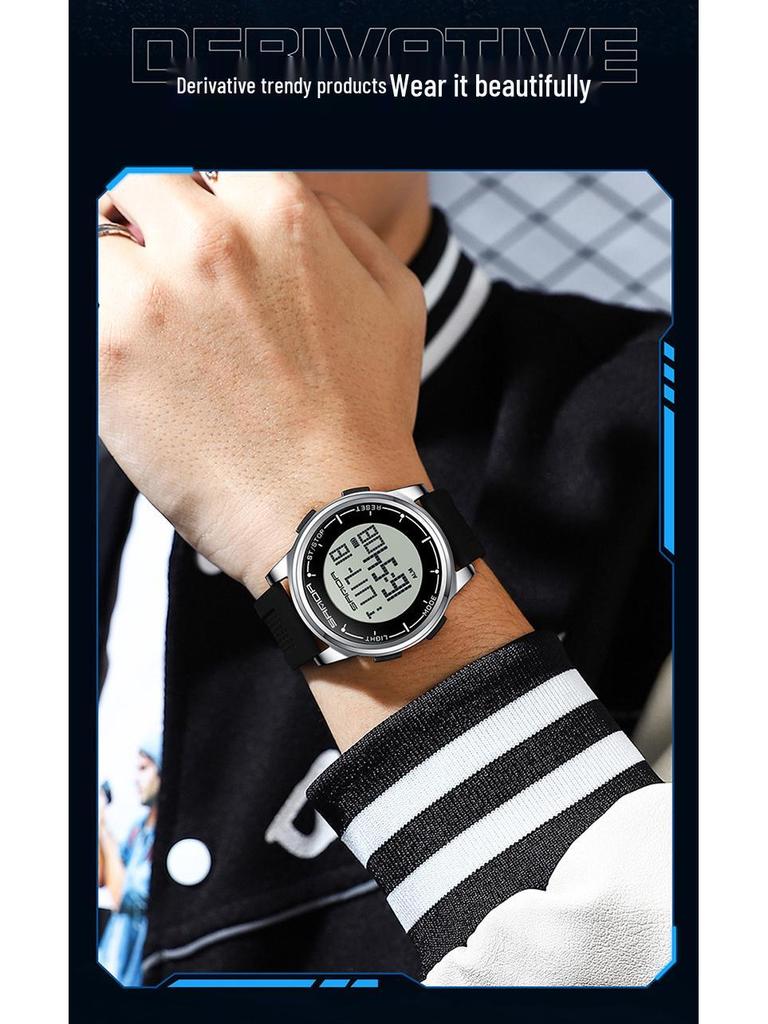 Sanda Luminous Men's Multifunctional Waterproof Digital Watch with Stopwatch and Alarm Clock  
