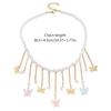 Sparkling Butterfly Pendant Necklace Delicate Tassels Necklace Charming Necklace Perfect for Daily Wear Parties and Gift