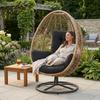 Egg Chair Cushion Replacement Thick & Soft Swing Chair Cushion with Stain Resistant Fabric for Indoor Outdoor Hanging Chairs Black