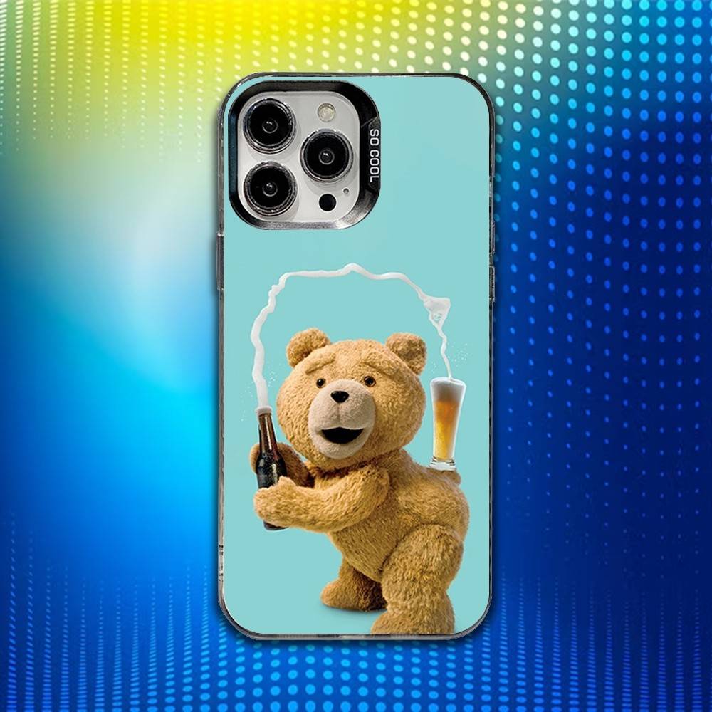 T-Teddy Bear Movie Ted Phone Case For iPhone 16,15,14,13,12,11,Mini,Pro,SE,MAX White Matte Shockproof Cover