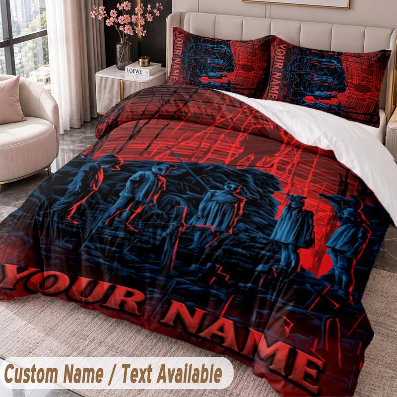 Custom Name Text 3Pcs Bedding Set Pet Sematary Duvet Cover And Two Pillowcases
