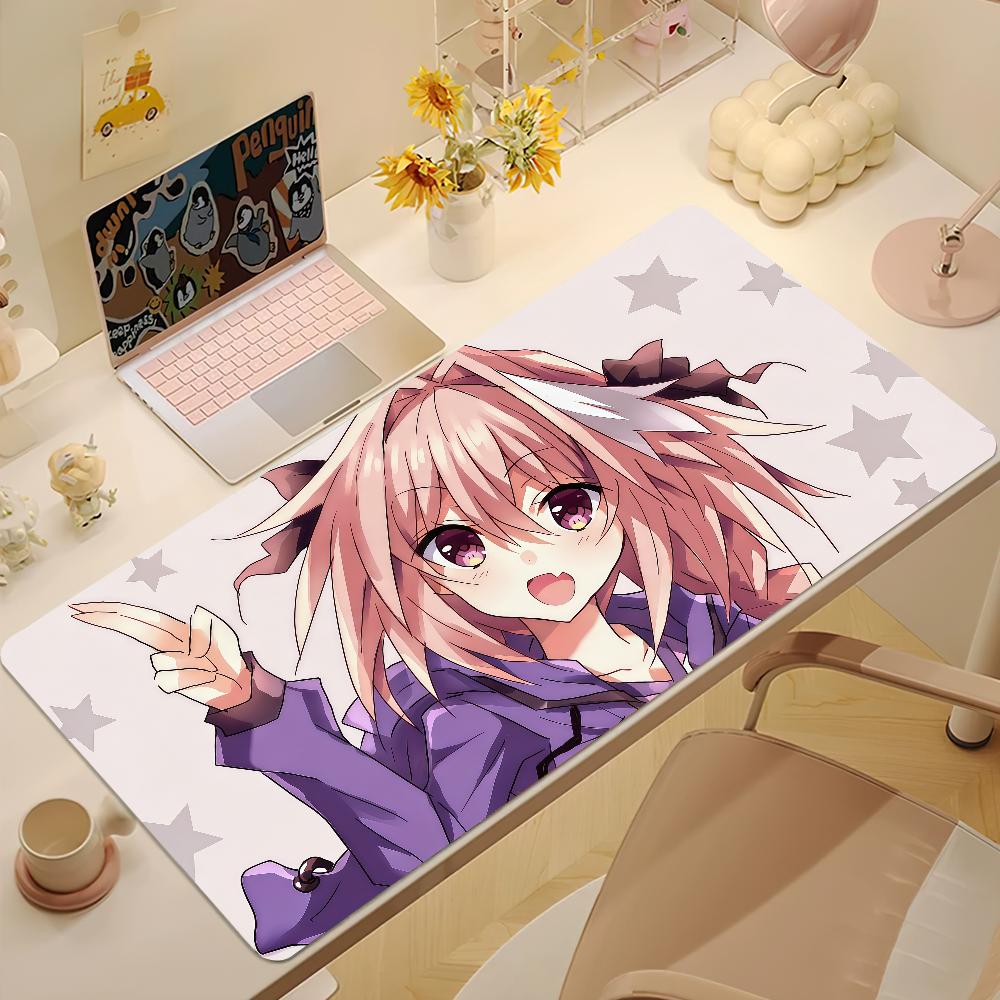 Anime Sport Gaming Fate Astolfo Mauspads Groß Rutschfest Verriegelte Kante Desktop Computer Schreibtischmatte Tastatur Mauspads Büro Spiel Student