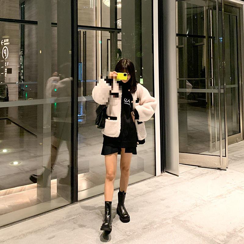 Chelsea Botki na grubej podeszwie za kostkę typu Martin - Duże rozmiary, Wyściełane aksamitem (Wiosna/Jesień 2025)