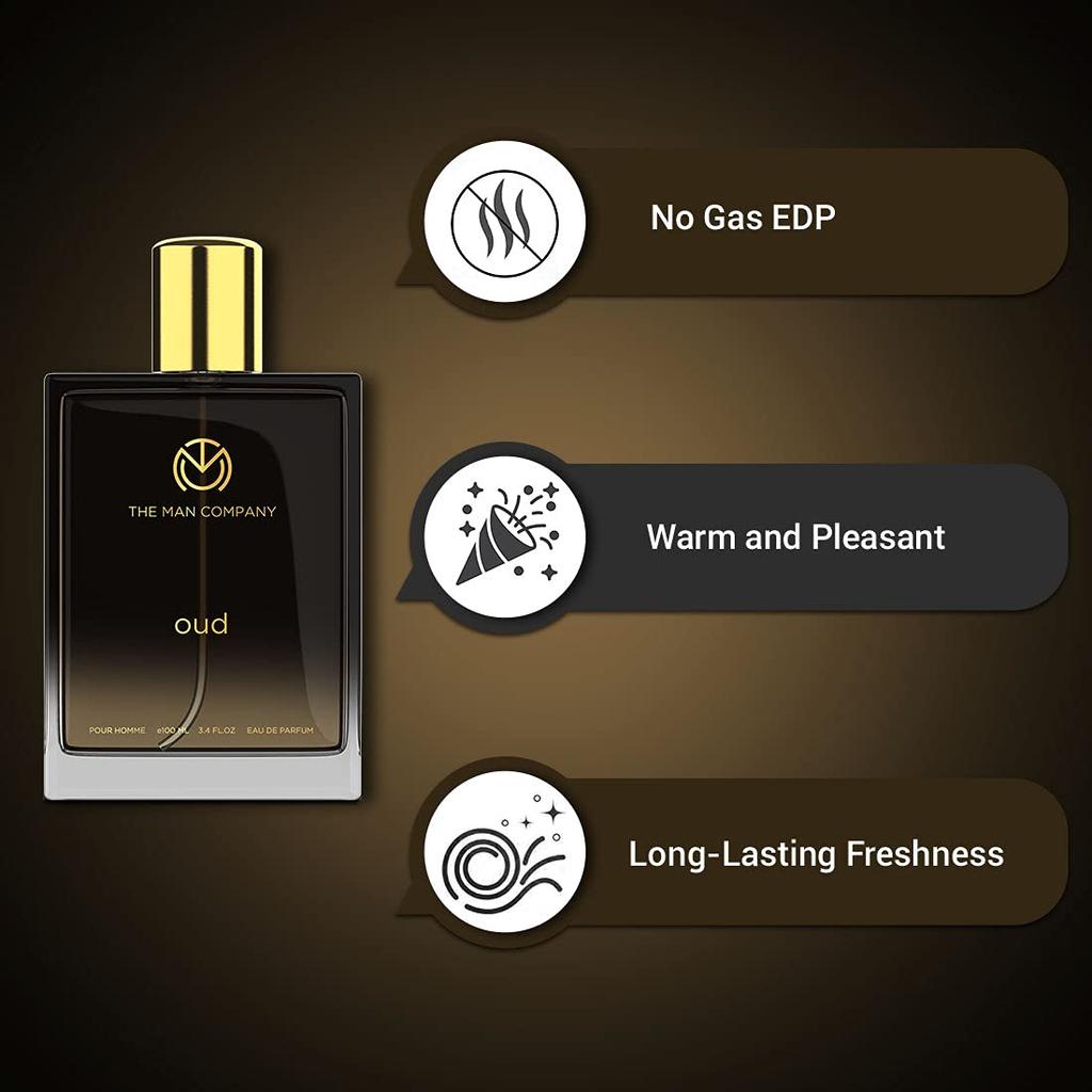 The Man Company Oud Perfume for Men | Premium Long Lasting Fragrance Body Spray | EDP for Men (Eau De Parfum) - 100ml