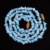 Natural Blue Turquoise Gemstone Uncut Smooth Beads Necklace 5-7 Mm 19" UB-8438 UB-8438