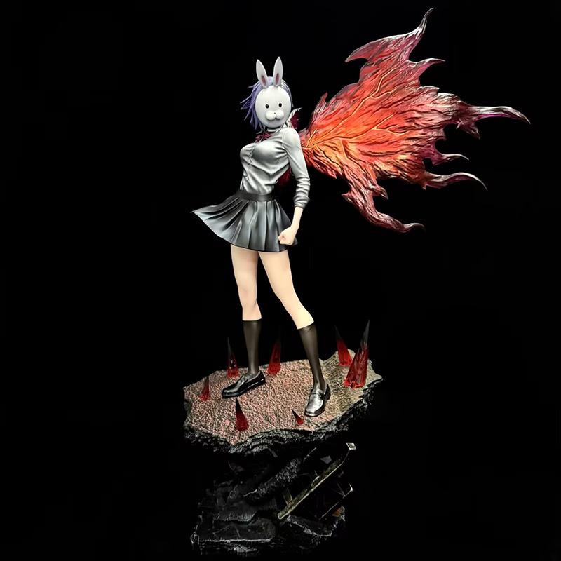37cm Cartoon Tokyo Ghoul Fujioka Touka Double-Headed Sculpture Doll Model Hand-Made Beautiful Girl Handsome Ornaments Toy Gift