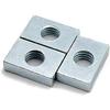 NUTW-49883 50pcs Square Nut M3 M4 M5 M6 M8 Rectangular Nuts GB39 Aluminum Profile Accessory Slider Block Thin Carbon Steel Countersunk Nut - (Size: