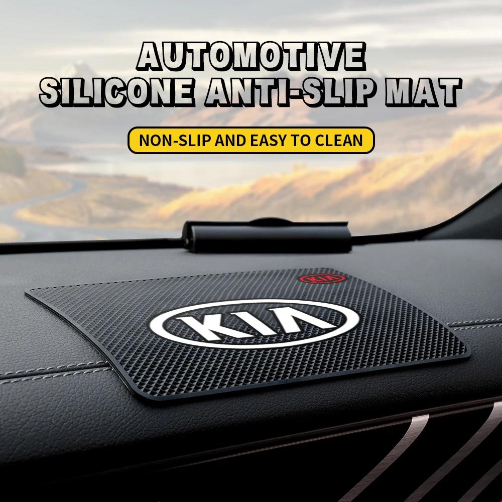 1/2pcs 3D Car Non-Slip Mat Interior Dashboard Phone Silicone Anti-Slip Pad Styling Accessories For Kia Picanto Rio Ceed Cerato