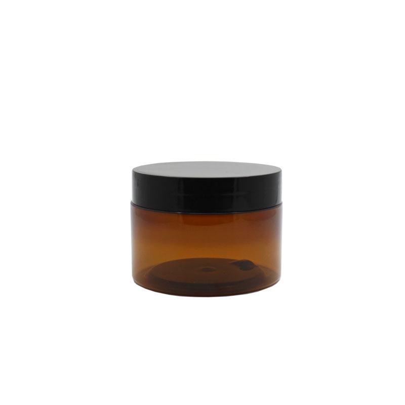 PET Plastic Wide Mouth Cream Bottle with Black Lid (80g-250g)
