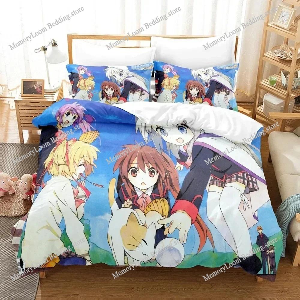 Little Busters Premium Luxury Bedding Set Japan Cartoon Soft Duvet Cover Plush Comforter Bedspread Twin/Single Size Printed
