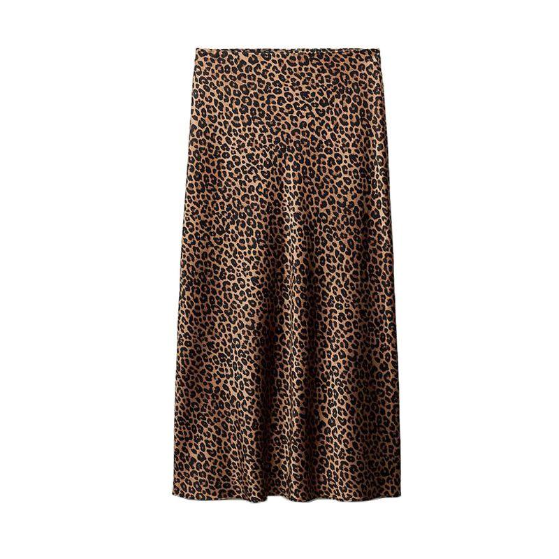 Spring New Arrival Fashion Style A- Line High Waist Mid-Length Skirt Silk Satin Texture Midi Skirt Skirt 8338537