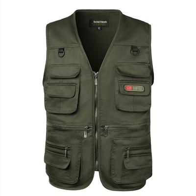 Men's Multi-Pocket Canvas Vest for Spring and Autumn