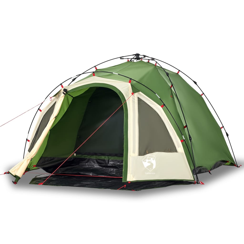 Dome Camping Tent for 3 Persons Green Quick Release