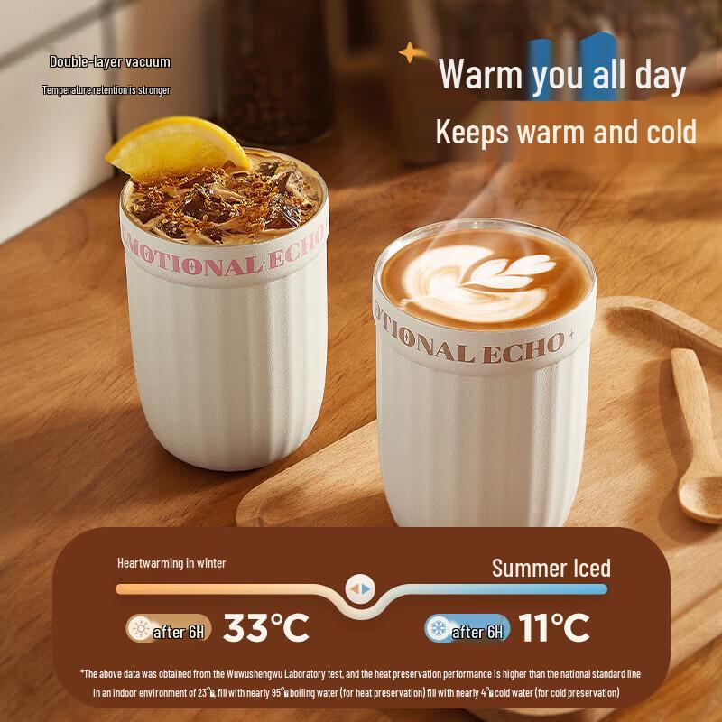 RELEA Pudding Coffee 316 Stainless Steel Insulated Mug