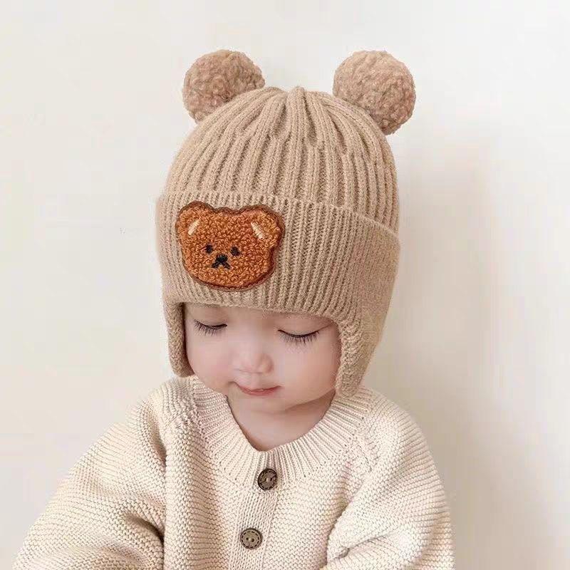 Baby autumn and winter wool knitted hat cute super cute infant baby winter velvet newborn winter men and women