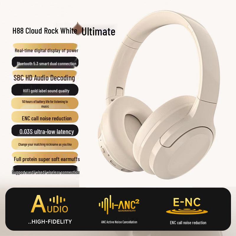 

Universal Head-Mounted Bluetooth Earphones with ANC - Active Noise Cancelling for Mobile Phones and Computers