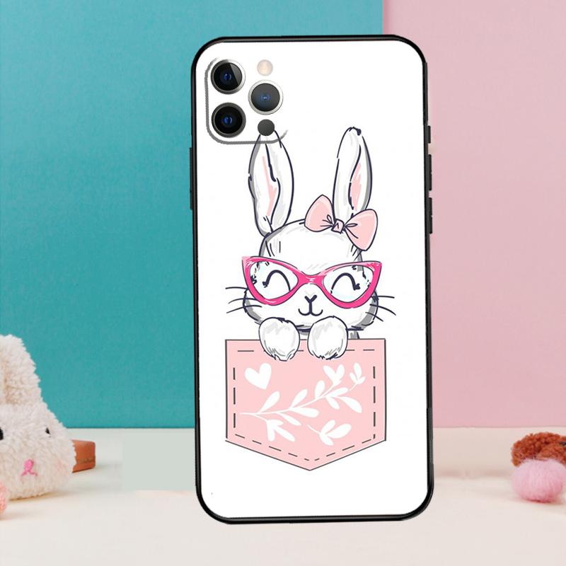 

Милый чехол-кролик для iPhone 17 Air 16 15 13 12 11 14 Pro Max 12 13 mini 15 16 Plus 16e Чехол iPhone 11