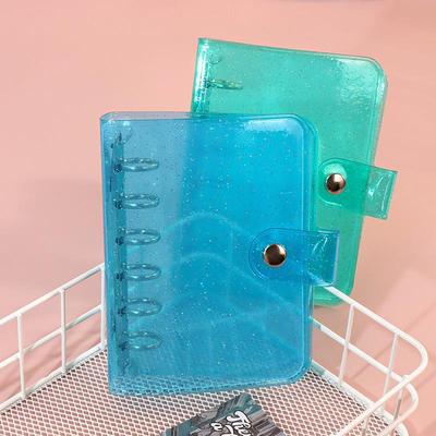 A7 Portable Pocket Diary: Heart Design Loose-Leaf Journal with PVC Cover