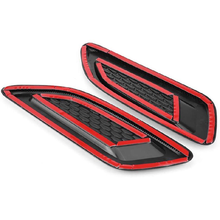 Car Exterior Outlet Wing Trim Grille Side Scoop Hood Cover Exterior Hood Air Vent Outlet Wing Trim Cover Intake Scoop Turbo Bonnet Vent Decor for
